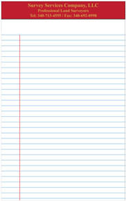 Junior Ruled Pad with Red Tape